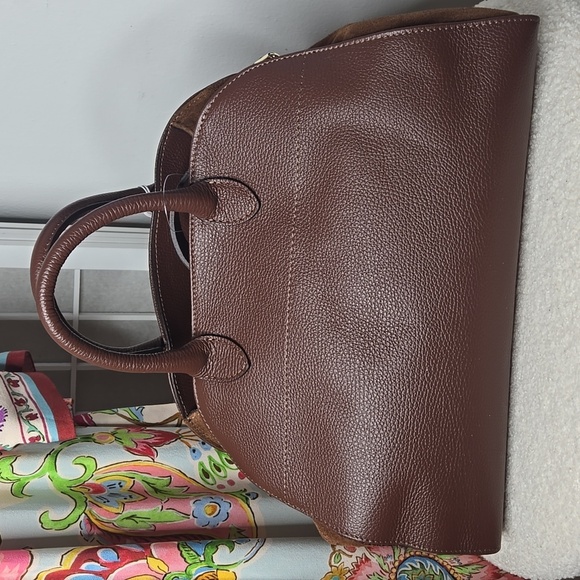 Anna Paola bronw leather bag Made in Italy - Picture 6 of 9